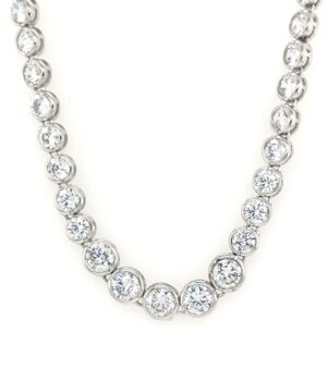 Tennis necklace in sterling silver & Cubic Zirconia