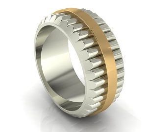9ct white & yellow gold