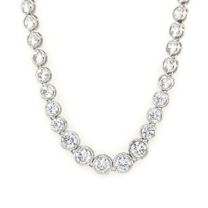 Tennis necklace in sterling silver & Cubic Zirconia