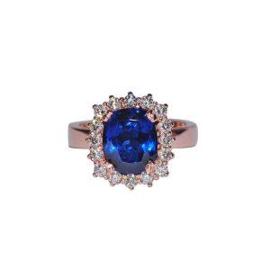 Rose Gold Spinel Diamond Ring