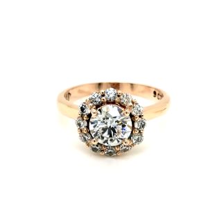 Precious Diamond Gold Cluster Ring